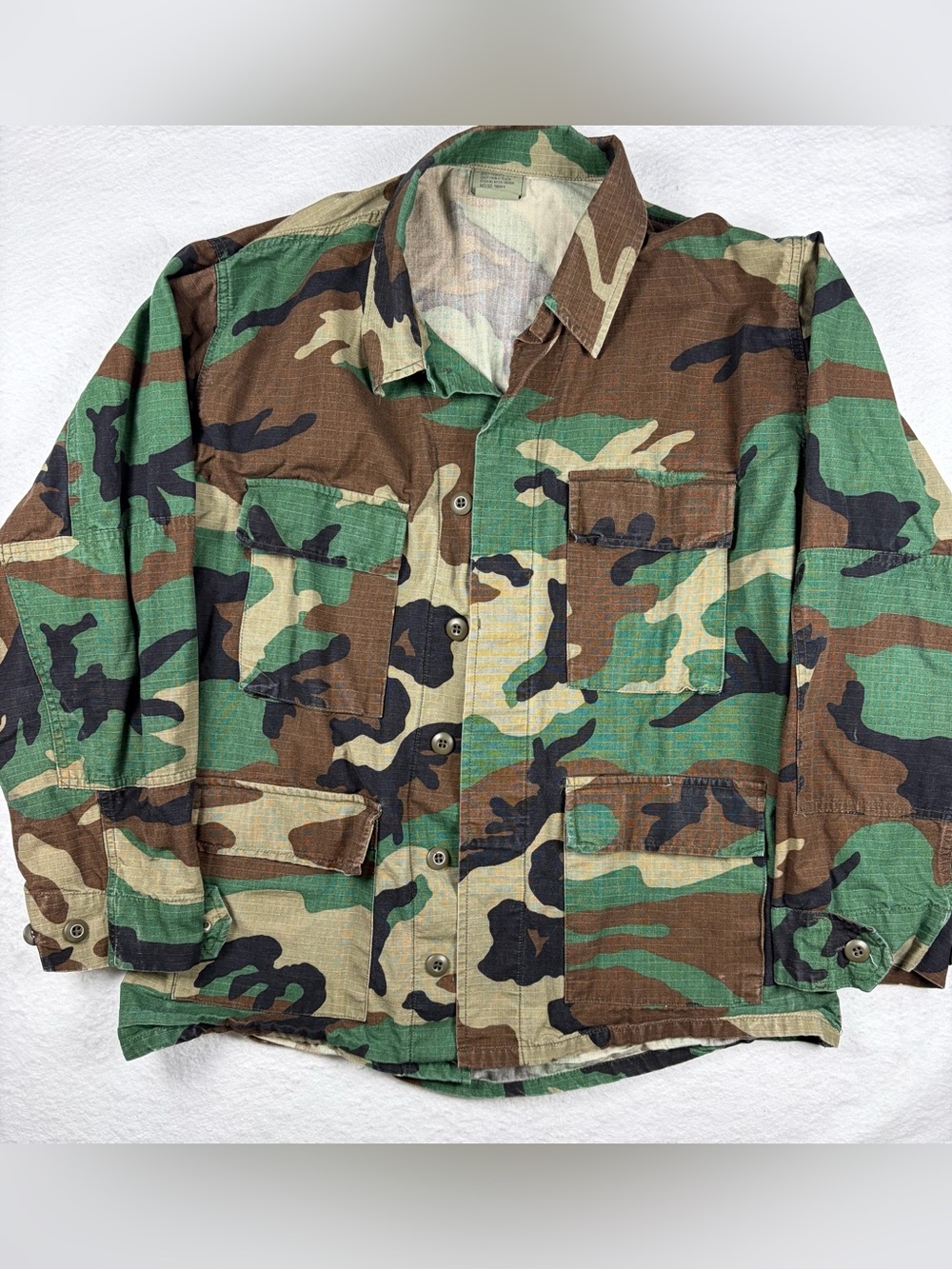 U.S.‎ Army Woodland Camo Field Jacket in Green & Brown